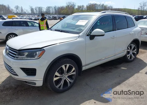 2017 Volkswagen Touareg V6 Wolfsburg Edition from USA, damaged, VIN WVGRF7BP8HD005505